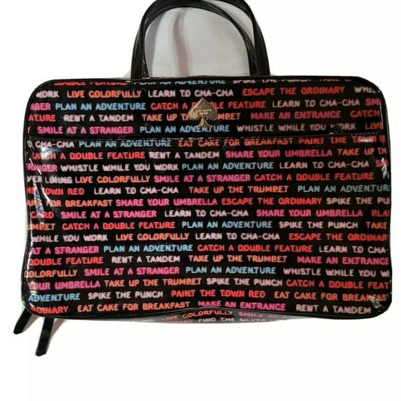 Kate Spade Travel Cosmetic Tioletries Makeup  Zip - Picture 1 of 11